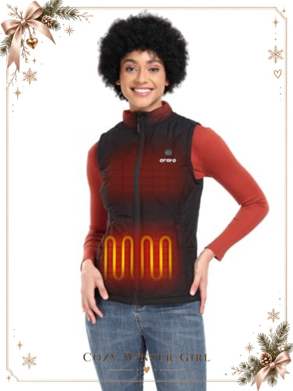 Quilted Heated Vest Lightweight Diamond Quilted 4-Zone Heating Rechargeable